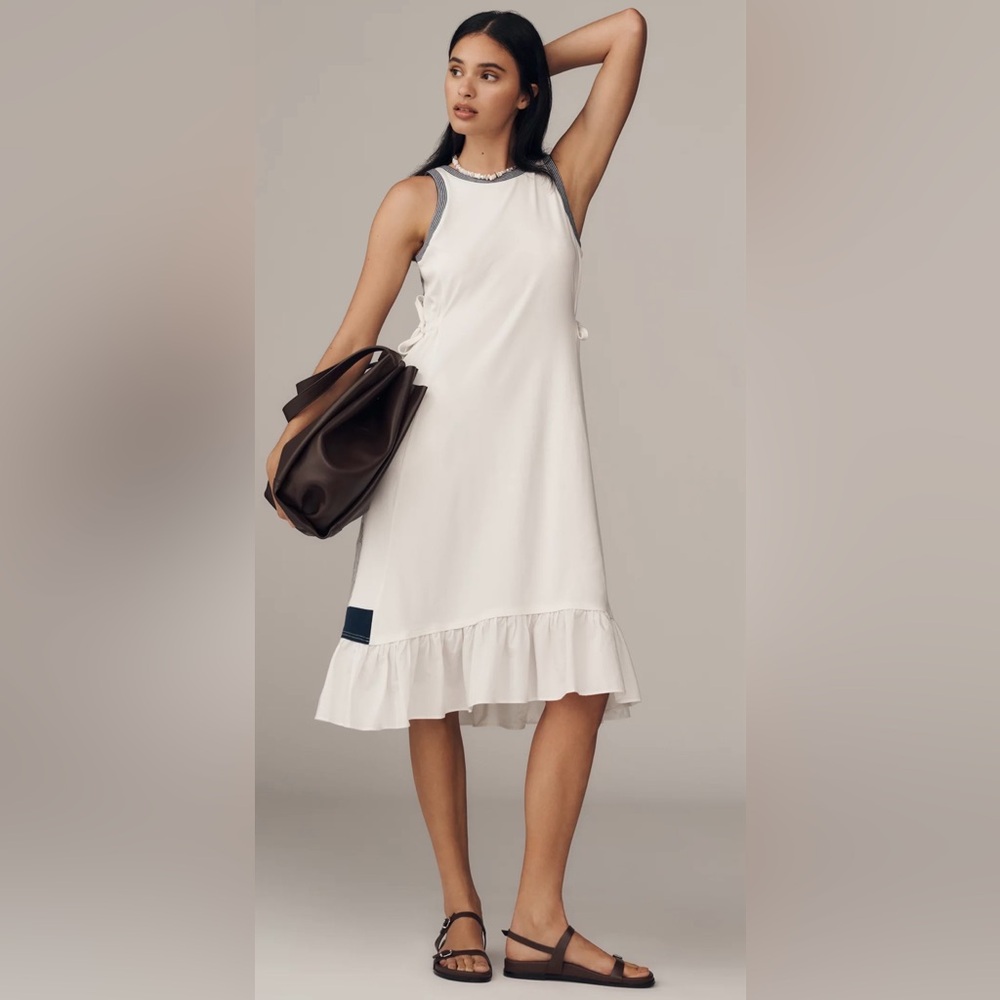 Daily Practice Ball Toss Pleated Midi Tank Dress size large